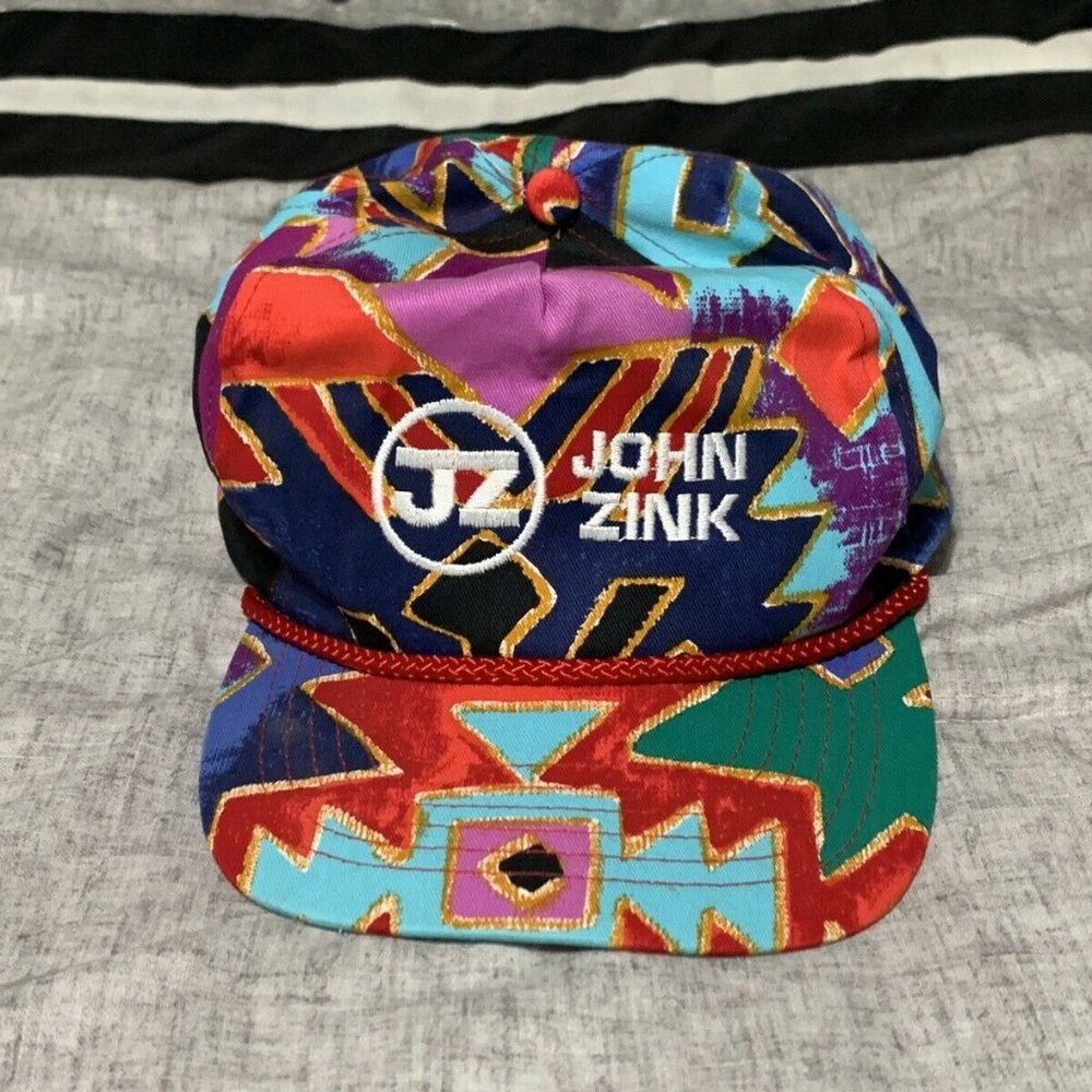 Vintage 90s Floral Multi Color Adjustable Hat Cap